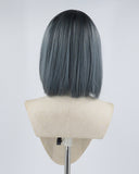 Blue Short Straight Hard Front Wig HW067