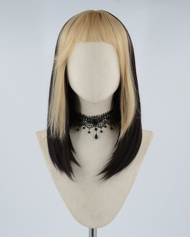 Brown Mixed Blonde Synthetic Wig HW081