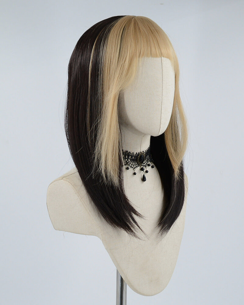 Brown Mixed Blonde Synthetic Wig HW081