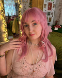 Pink Wavy Synthetic Wig HW139