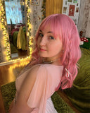 Pink Wavy Synthetic Wig HW139