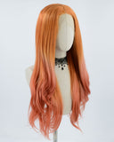 Mixed Cooper Orange Synthetic Lace Front Wig WT198