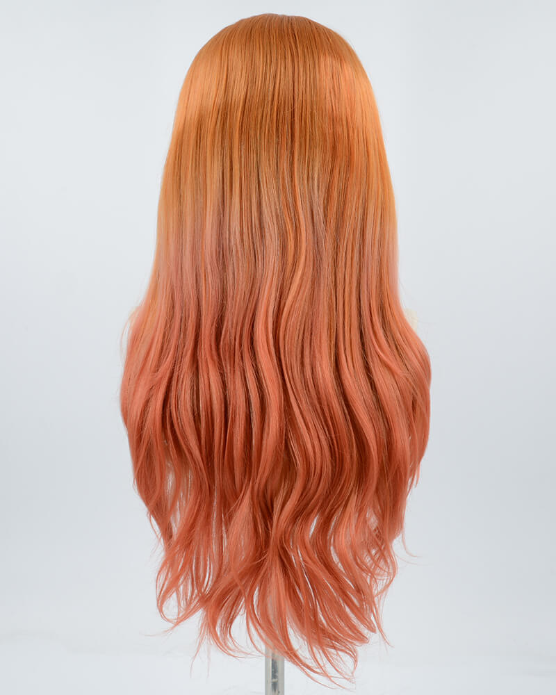 Mixed Cooper Orange Synthetic Lace Front Wig WT198
