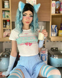 Ombre Blue Synthetic Lace Front Wig WW135