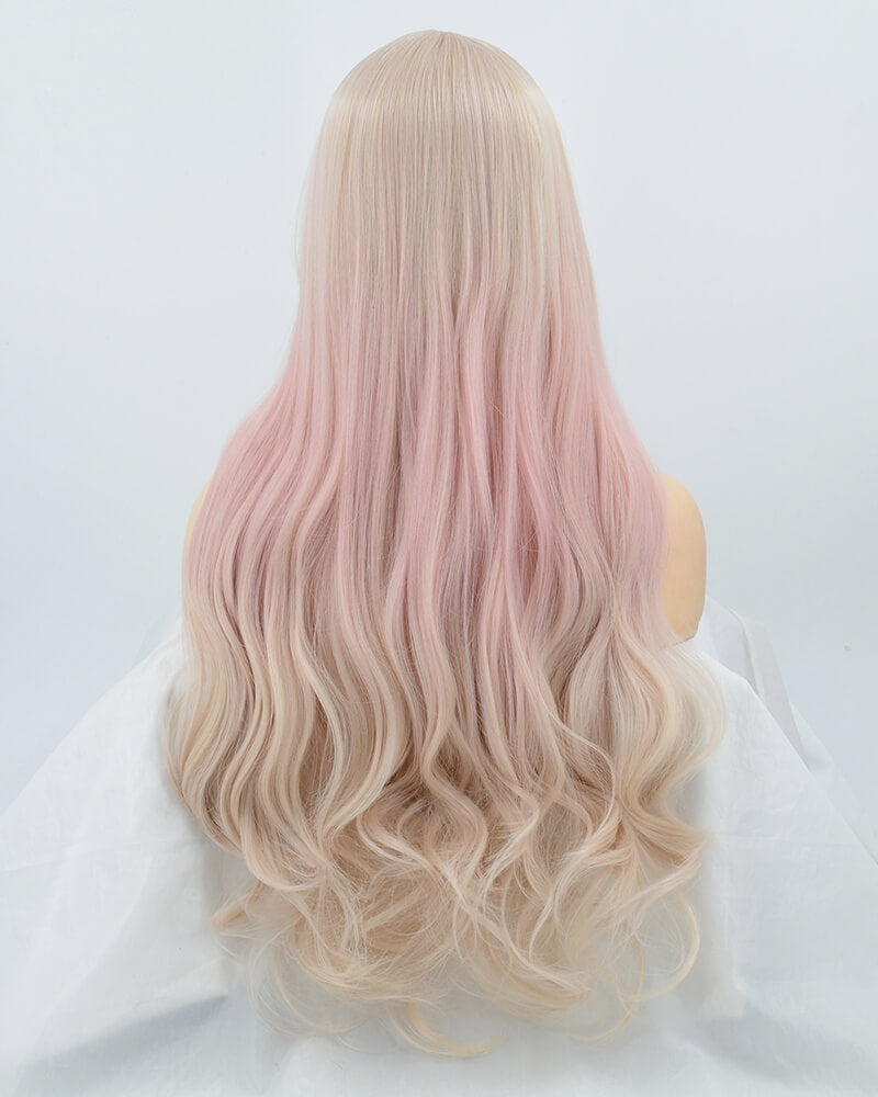 Ombre Pink Synthetic Wig HW102