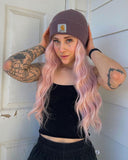 Ombre Pink Synthetic Lace Front Wig WW284