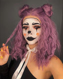Purple Curly Short Synthetic Lace Front Wigs WT013 halloween look