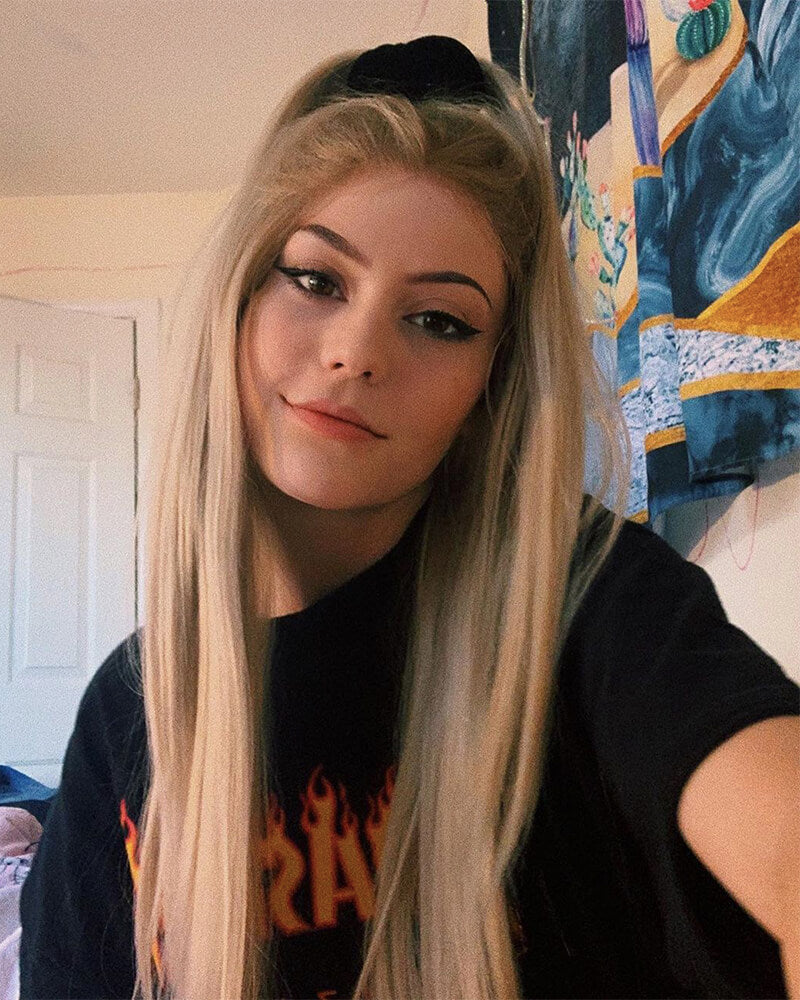Long Ombre Blonde Synthetic Lace Front Wig WT019