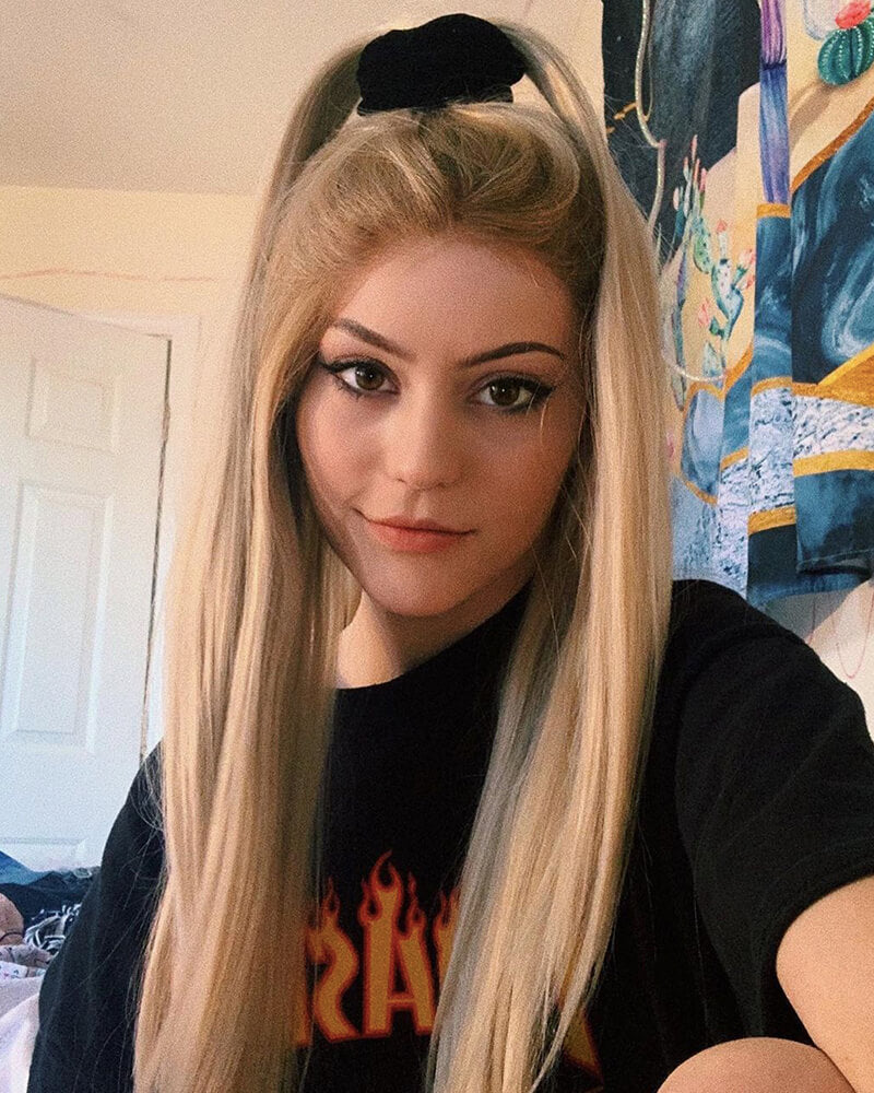 Long Ombre Blonde Synthetic Lace Front Wig WT019