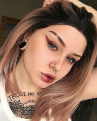 Ombre Pink Synthetic Lace front Wig WT038