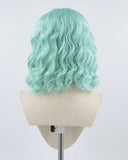 Green Curly Short Synthetic Lace Front Wig WT113