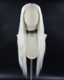 Platinum Blonde Straight Synthetic Lace Front Wig WT146