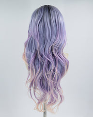 Ombre Mixed Purple Synthetic Lace Front Wig WT188