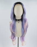 Ombre Mixed Purple Synthetic Lace Front Wig WT188