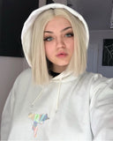 Short Blonde Synthetic Lace Front Wig WW015