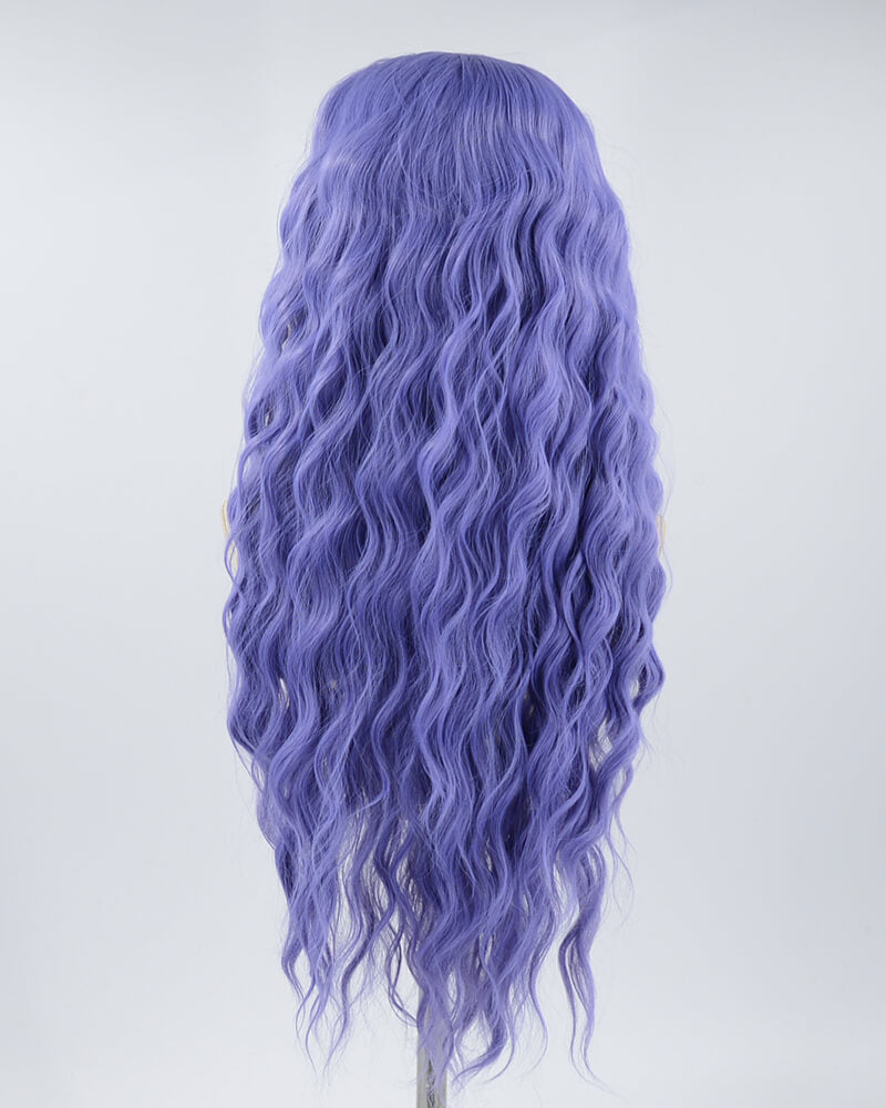 Blue Curly Synthetic Lace Front Wig WW198