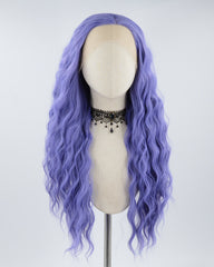 Blue Curly Synthetic Lace Front Wig WW198