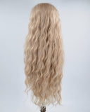 Long Brown Curly Synthetic Lace Front Wig 