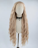 Long Brown Curly Synthetic Lace Front Wig 