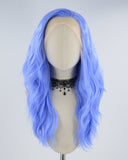 Blue Curly Synthetic Lace Front Wig WW332