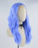 Blue Curly Synthetic Lace Front Wig WW332