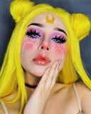 Yellow Straight Long Synthetic Lace Front Wig WW010