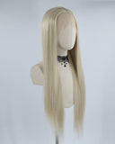 Ash Blonde Straight Synthetic Lace Front Wig WT220
