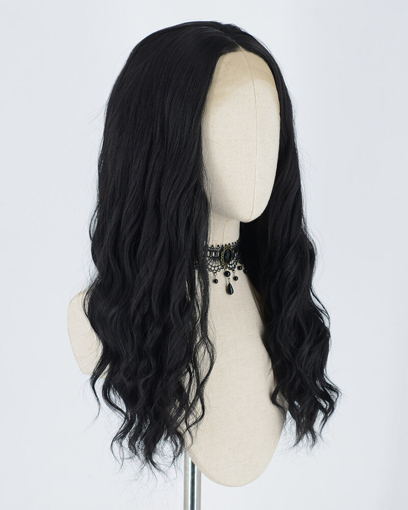 Curly Black Synthetic lace Front Wig WW298