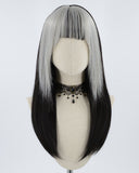 Black Grey Synthetic Wig HW119