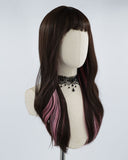 Black Pink Synthetic Wig HW177