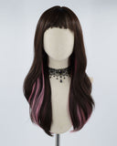 Black Pink Synthetic Wig HW177