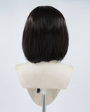 White Streaked Black Synthetic Lace Front Wig WW475