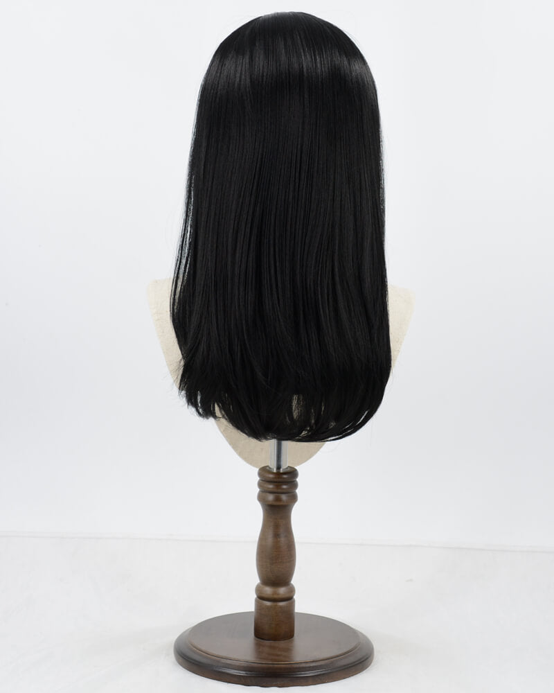 Platinum Blonde Streaked Black Synthetic Lace Front Wig WW280