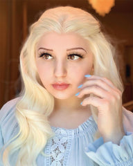 613 Blonde Wavy Synthetic Lace Front Wig WW160