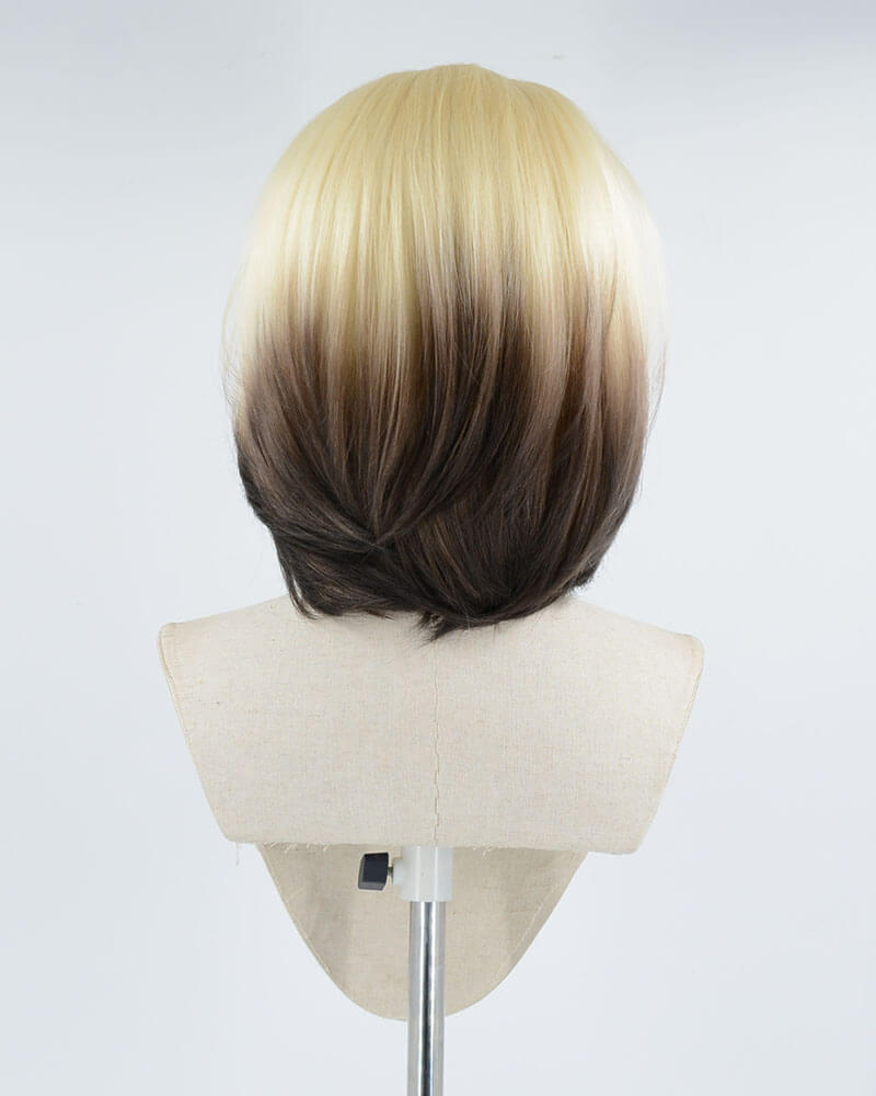 Short Bob Blonde Ombre Synthetic Lace Front Wig WW388