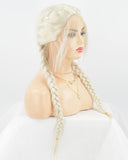 Platinum Blonde Braid Synthetic Lace Front Wig WT105
