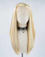 613 Blonde Ombre Brown Synthetic Lace Front Wig WW473
