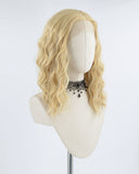 Curly Short Blonde Brown Synthetic Lace Front Wig WW345