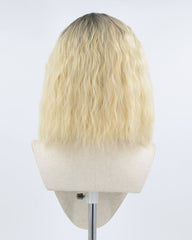 Ombre Blonde Curly Synthetic Lace Front Wig WW244