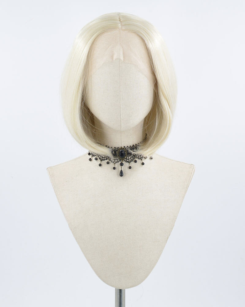 Short Blonde Synthetic Lace Front Wig WW015
