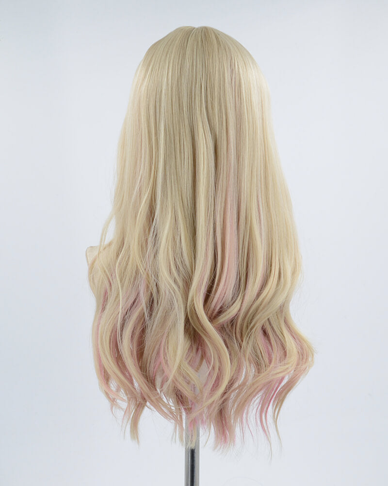 Blonde Pink Synthetic Wig HW185