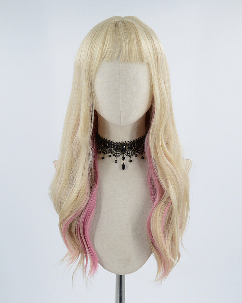 Blonde Pink Synthetic Wig HW185