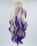 Blonde Purple Synthetic Lace Front Wig WT101