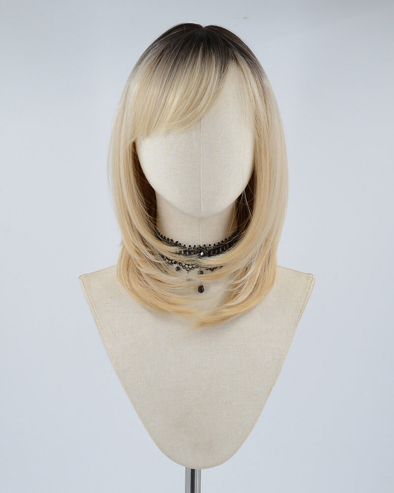 Ombre Blonde Short Synthetic Wig HW212