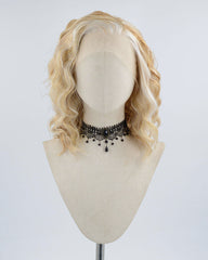 Brown Short Curly Tinsel Synthetic Lace Front Wig WW409