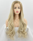 Ombre Blonde Wavy Synthetic Lace Front Wig WT177