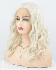 Platinum Blonde Short Synthetic Lace Front Wig WT139
