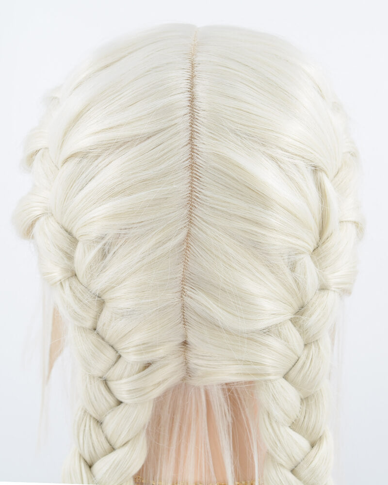 Platinum Blonde Braid Synthetic Lace Front Wig WT105