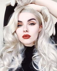 Ash Blonde Wavy Synthetic Lace Front Wig WW054