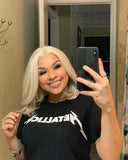 Short Blonde Synthetic Lace Front Wig WW015